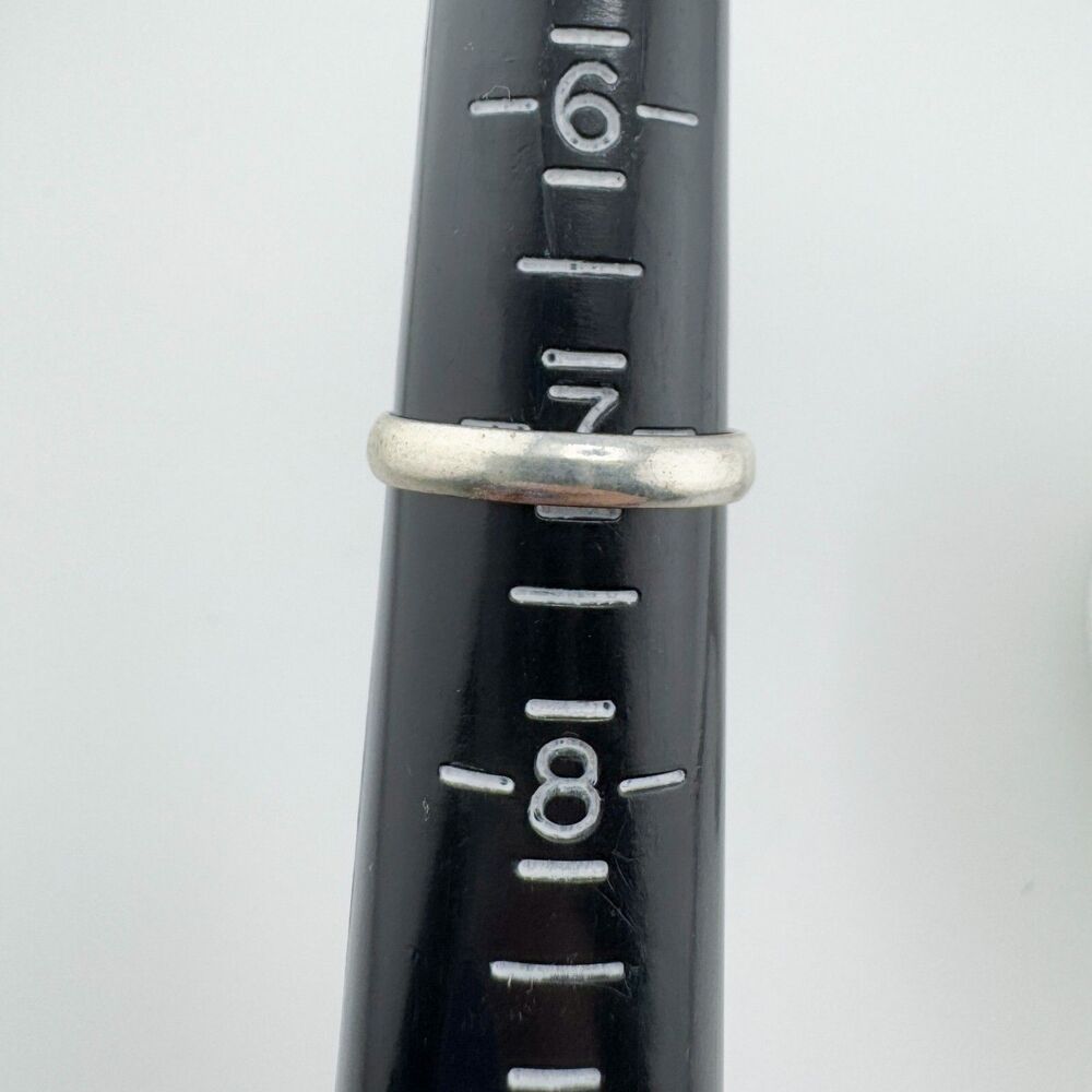 Southwestern White Stone Black Matrix Teardrop Ring Silver Tone Boho Southwester - Picture 8 of 8